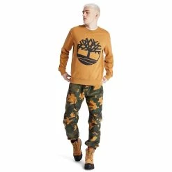 Men's Timberland Tree Logo Crewneck Sweatshirt Wheat WHEAT -men‘s shop online 1096640 1600 auto