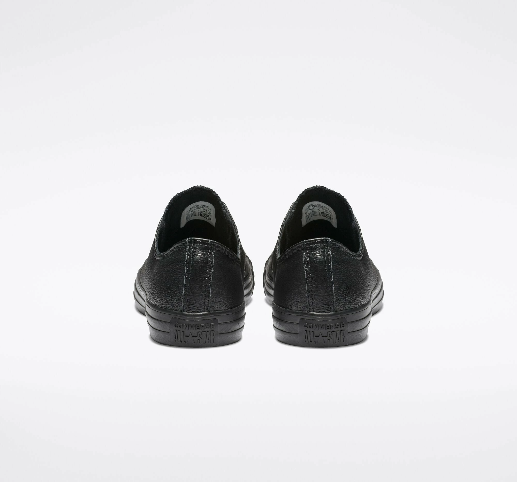 Unisex Converse Chuck Taylor All Star Leather Shoes Black Mono BLACK 9 Unisex Converse Chuck Taylor All Star Leather Shoes Black Mono BLACK - Image 7