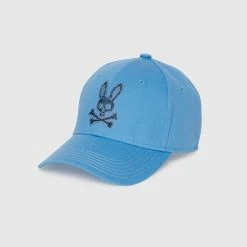 Men's Psycho Bunny Wardell Baseball Cap Mountain Sky BLUE