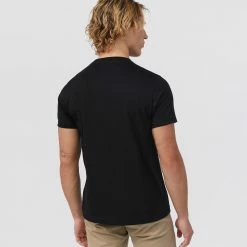 Men's Psycho Bunny Classic V Neck Tee Black BLACK -men‘s shop online B6U100ARPC BLK 4