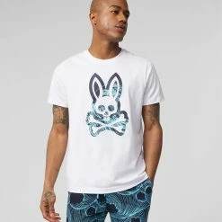 Men's Psycho Bunny Thames Graphic Tee White WHITE -men‘s shop online B6U448T1PC WHT 2 1 jpg