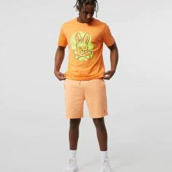 Men's Psycho Bunny Slaytor Graphic Tee Mojave Orange ORANGE -men‘s shop online B6U578T1PC MJO 1