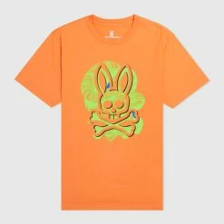 Men's Psycho Bunny Slaytor Graphic Tee Mojave Orange ORANGE