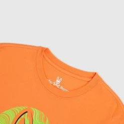 Men's Psycho Bunny Slaytor Graphic Tee Mojave Orange ORANGE -men‘s shop online B6U578T1PC MJO F2