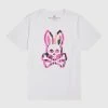 Men's Psycho Bunny Leeson Graphic Tee White WHITE -men‘s shop online B6U580T1PC WHT F1