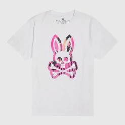 Men's Psycho Bunny Leeson Graphic Tee White WHITE