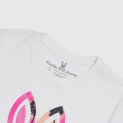Men's Psycho Bunny Leeson Graphic Tee White WHITE -men‘s shop online B6U580T1PC WHT F2