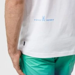 Men's Psycho Bunny Wardell Graphic Tee White WHITE -men‘s shop online B6U605T1PC WHT 3