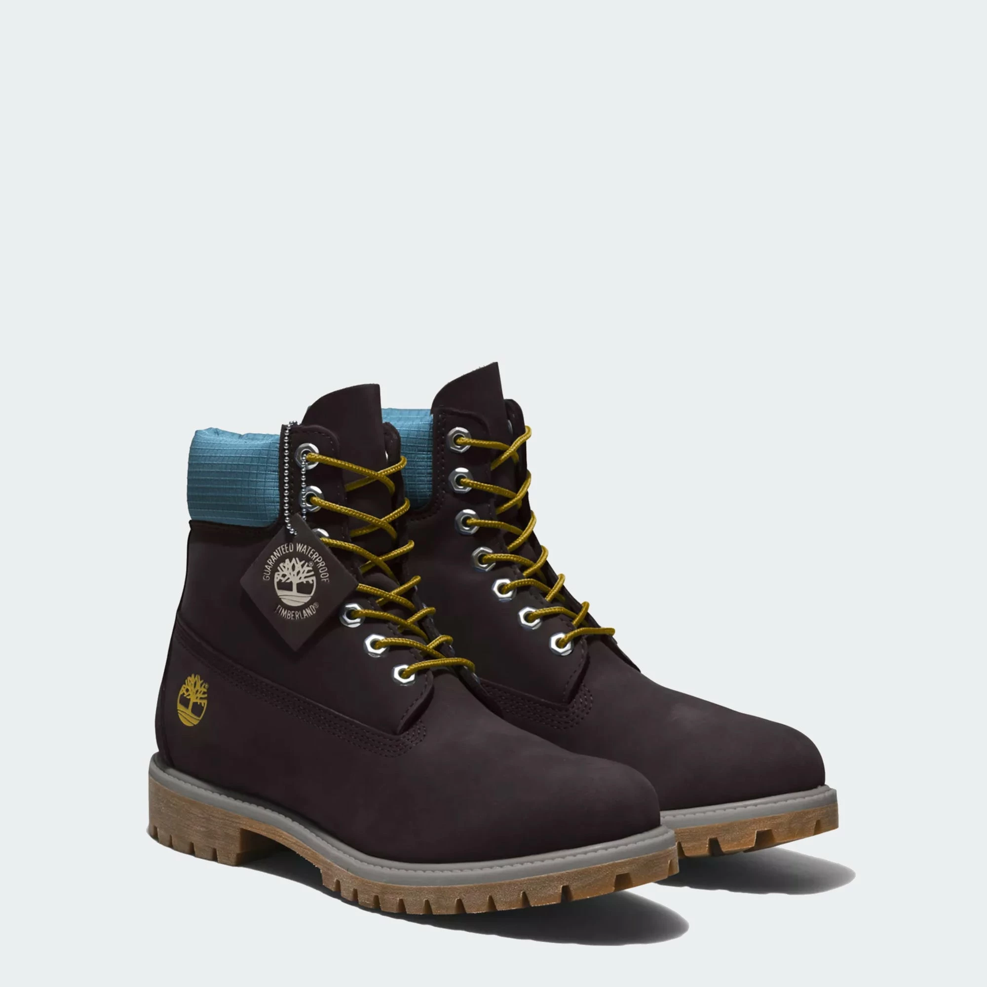 Men's Timberland Premium 6-Inch Waterproof Boots Black Nubuck Blue BLACK 6 Men's Timberland Premium 6-Inch Waterproof Boots Black Nubuck Blue BLACK - Image 4