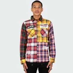 Men's KLEEP DIGRIS Premium Flannel Button Down Shirt MULTI COLOR