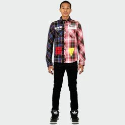 Men's KLEEP PUCE Premium Flannel Button Down Shirt MULTI COLOR -men‘s shop online Men s KLEEP PUCE Premium Flannel Button Down Shirt KW4930PUC 01