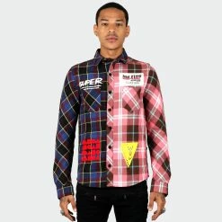 Men's KLEEP PUCE Premium Flannel Button Down Shirt MULTI COLOR