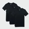 Men's Lacoste Crew Neck Cotton T-Shirt 3-Pack Black BLACK -men‘s shop online Men s Lacoste Crew Neck Cotton T Shirt 3 Pack Black TH3321031 01