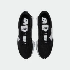 Men's New Balance 327 Shoes Black With White BLACK -men‘s shop online Men s New Balance 327 Shoes Black With White MS327CBW 04
