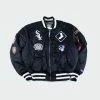 Alpha Industries X New Era Chicago White Sox MA-1 Bomber Jacket Black BLACK -men‘s shop online Men s New Era Chicago White Sox MA 1 Bomber Jacket Black M07NEX29961BN 01