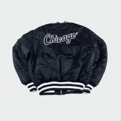 Alpha Industries X New Era Chicago White Sox MA-1 Bomber Jacket Black BLACK 7 Alpha Industries X New Era Chicago White Sox MA-1 Bomber Jacket Black BLACK -men‘s shop online Men s New Era Chicago White Sox MA 1 Bomber Jacket Black M07NEX29961BN 03