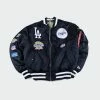 Alpha Industries X New Era Los Angeles Dodgers MA-1 Bomber Jacket Black BLACK -men‘s shop online Men s New Era Los Angeles Dodgers MA 1 Bomber Jacket Black M15XNE29961BN 01
