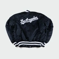 Alpha Industries X New Era Los Angeles Dodgers MA-1 Bomber Jacket Black BLACK -men‘s shop online Men s New Era Los Angeles Dodgers MA 1 Bomber Jacket Black M15XNE29961BN 04