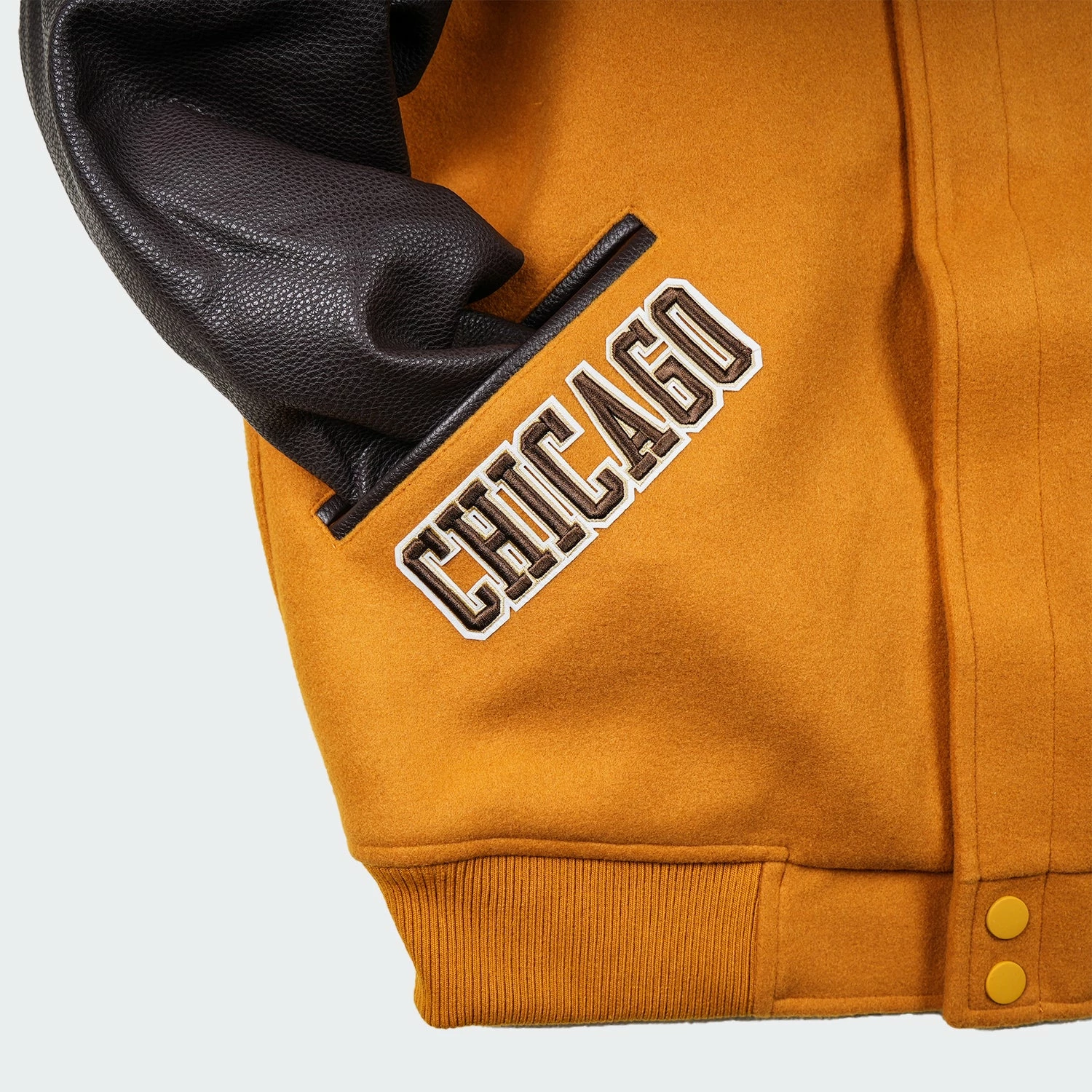 Men’s Pro Standard Chicago Bulls Varsity Jacket Brown BROWN 6 Men’s Pro Standard Chicago Bulls Varsity Jacket Brown BROWN - Image 4