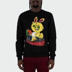 Men's TWO MILL TWENTY "Extraordinary" Graphic Embroidered Sweatshirt Black BLACK