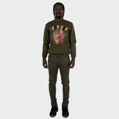 Men's TWO MILL TWENTY "Ogden" Slim Skinny Ripped Torn Stitched Patched Urban Streetwear Designer Denim Jeans Olive OLIVE GREEN 9 Men's TWO MILL TWENTY "Ogden" Slim Skinny Ripped Torn Stitched Patched Urban Streetwear Designer Denim Jeans Olive OLIVE GREEN -men‘s shop online Men s TWO MILL TWENTY Ogden Slim Skinny Ripped Torn Stitched Patched Urban Streetwear Designer Denim Jeans Olive TMB32204OLV 01