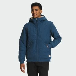 Men's The North Face Cuchillo Insulated Full-Zip Hoodie Jacket Shady Blue BLUE