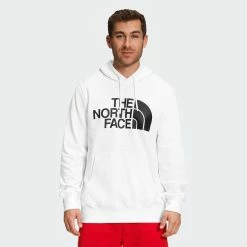 Men's The North Face Half Dome Pullover Hoodie White WHITE