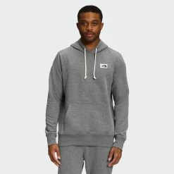 Men's The North Face Heritage Patch Pullover Hoodie Grey GRAY