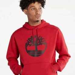 Men's Timberland Tree Logo Hoodie Scarlet RED -men‘s shop online Men s Timberland Tree Logo Hoodie Scarlet TB0A2BJHCC8 04