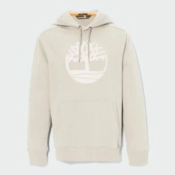 Men's Timberland Tree Logo Hoodie Taupe BEIGE