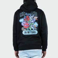 Men's TWO MILL TWENTY "Always In My Bag" Hoodie Black BLACK -men‘s shop online Men s Always In My Bag Hoodie Graphic Dark Angel Moneybag Urban Clothing For Men TMF42205BLK 03