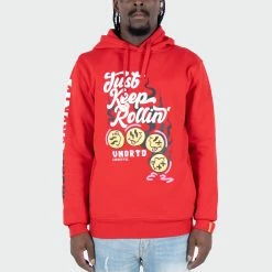 Men's TWO MILL TWENTY "Just Keep Rollin" Hoodie Red RED
