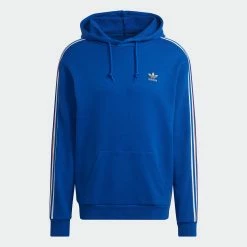 Men's Adidas Originals 3-Stripes Hoodie Royal Blue BLUE