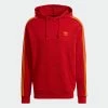 Men's Adidas Originals 3-Stripes Hoodie Team Power Red RED -men‘s shop online Men sadidasOriginals3 StripesHoodieTeamPowerRedHK7395 7