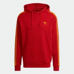 Men's Adidas Originals 3-Stripes Hoodie Team Power Red RED