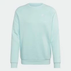 Men’s Adidas Originals Adicolor Essentials Trefoil Crewneck Sweatshirt Almost Blue LIGHT BLUE