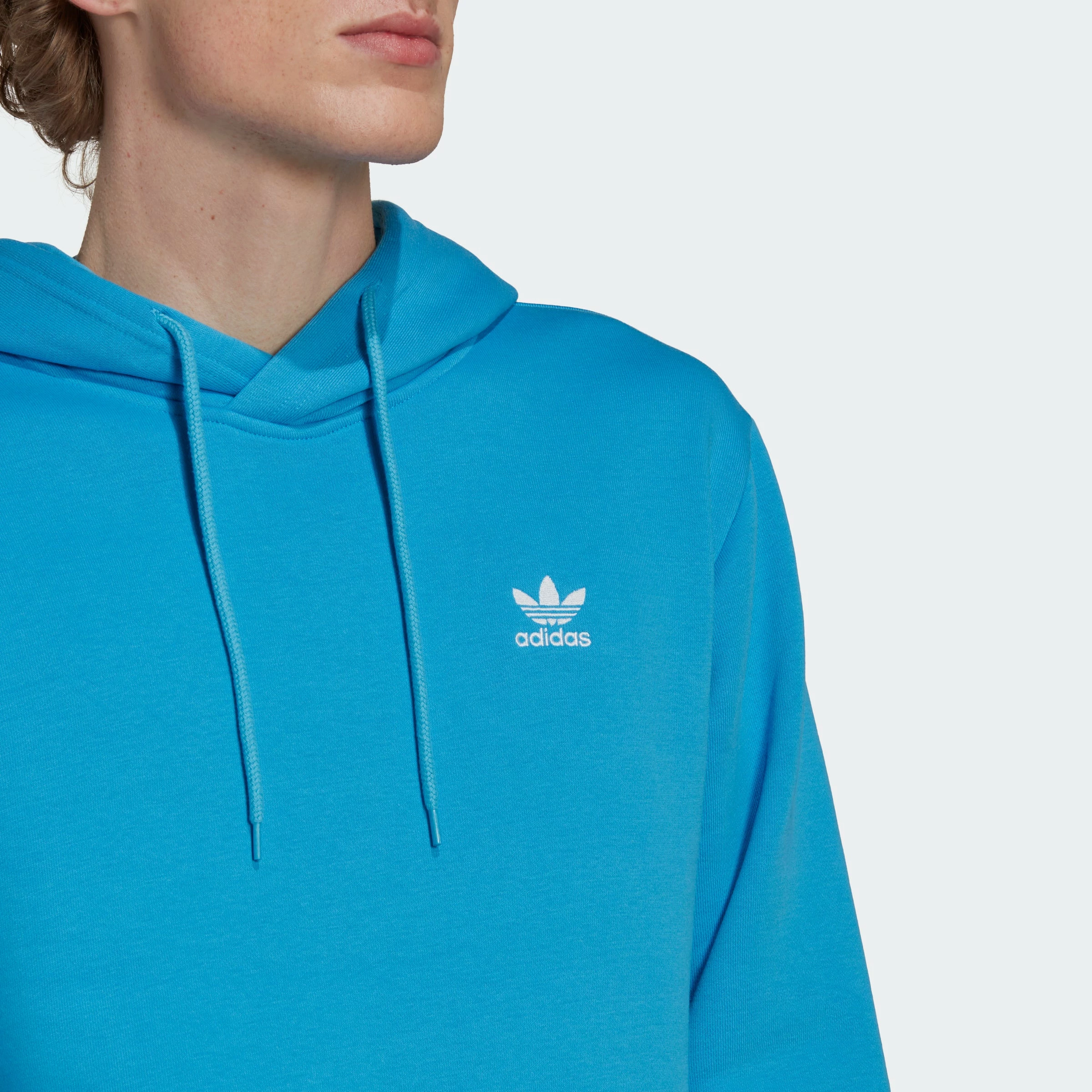 Men's Adidas Originals Adicolor Essentials Trefoil Hoodie Pulse Blue BLUE 8 Men's Adidas Originals Adicolor Essentials Trefoil Hoodie Pulse Blue BLUE - Image 6