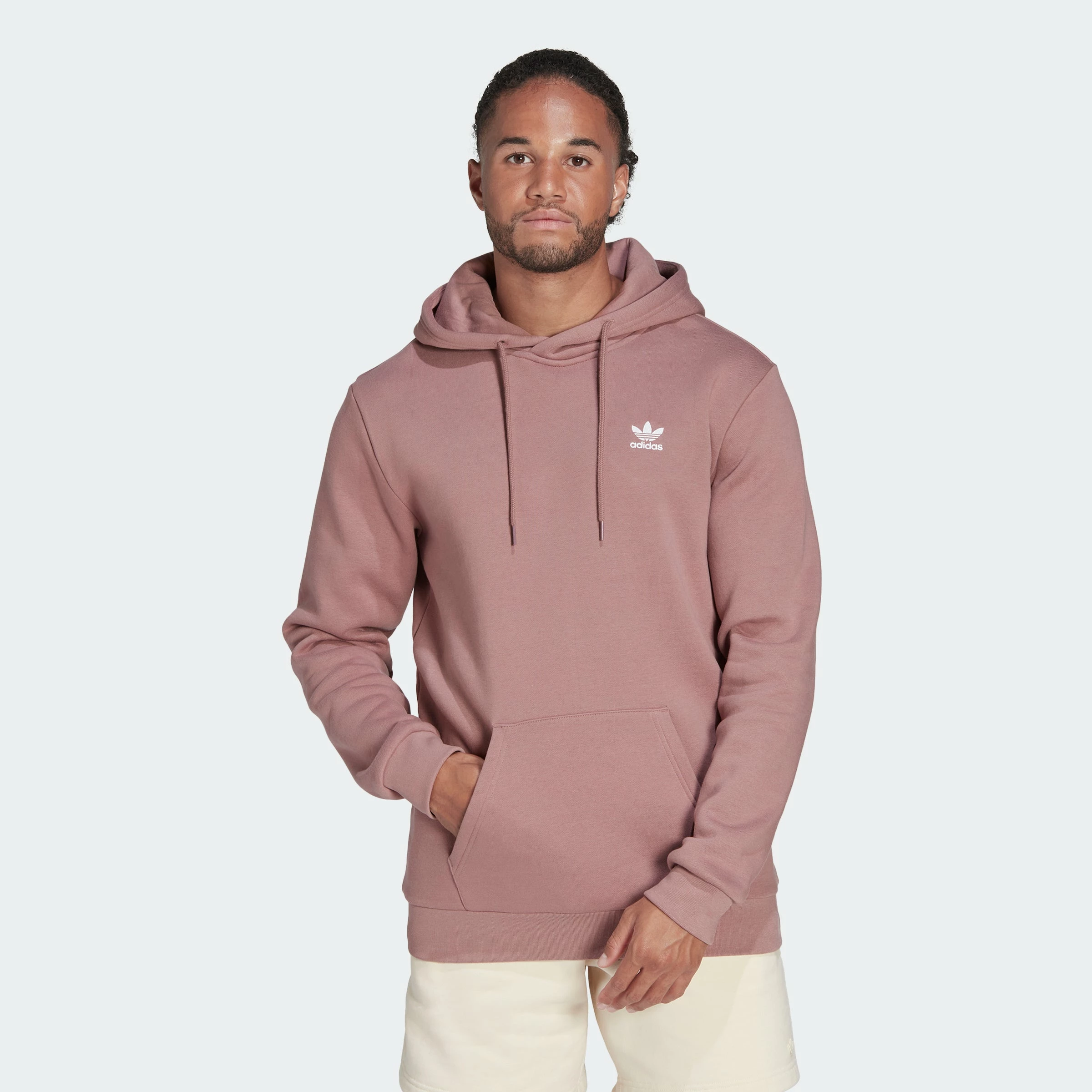 Men's Adidas Originals Adicolor Essentials Trefoil Hoodie Wonder Oxide PURPLE 4 Men's Adidas Originals Adicolor Essentials Trefoil Hoodie Wonder Oxide PURPLE - Image 2