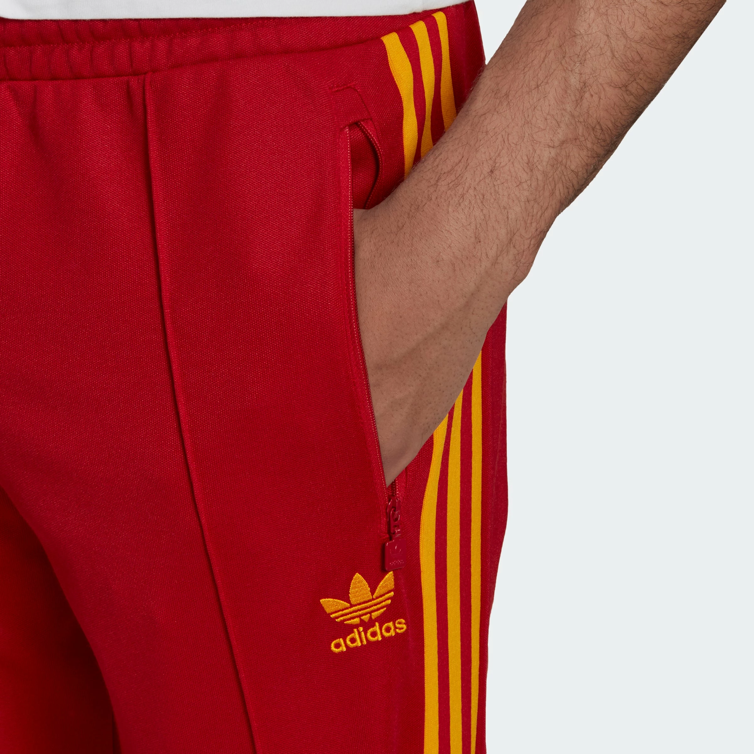 Men's Adidas Originals Beckenbauer Joggers Team Power Red RED 7 Men's Adidas Originals Beckenbauer Joggers Team Power Red RED - Image 5