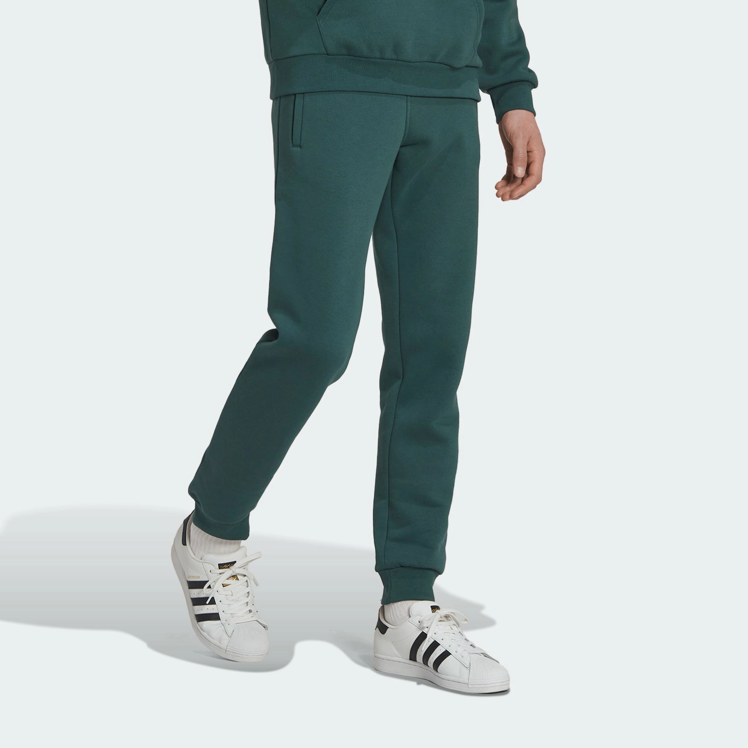 Men's Adidas Originals Essentials Trefoil Joggers Mineral Green GREEN 5 Men's Adidas Originals Essentials Trefoil Joggers Mineral Green GREEN - Image 4