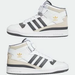 Men's Adidas Originals Forum Mid Shoes White Grey Five WHITE -men‘s shop online Men sadidasOriginalsForumMidShoesWhiteGreyFiveGW4371 10