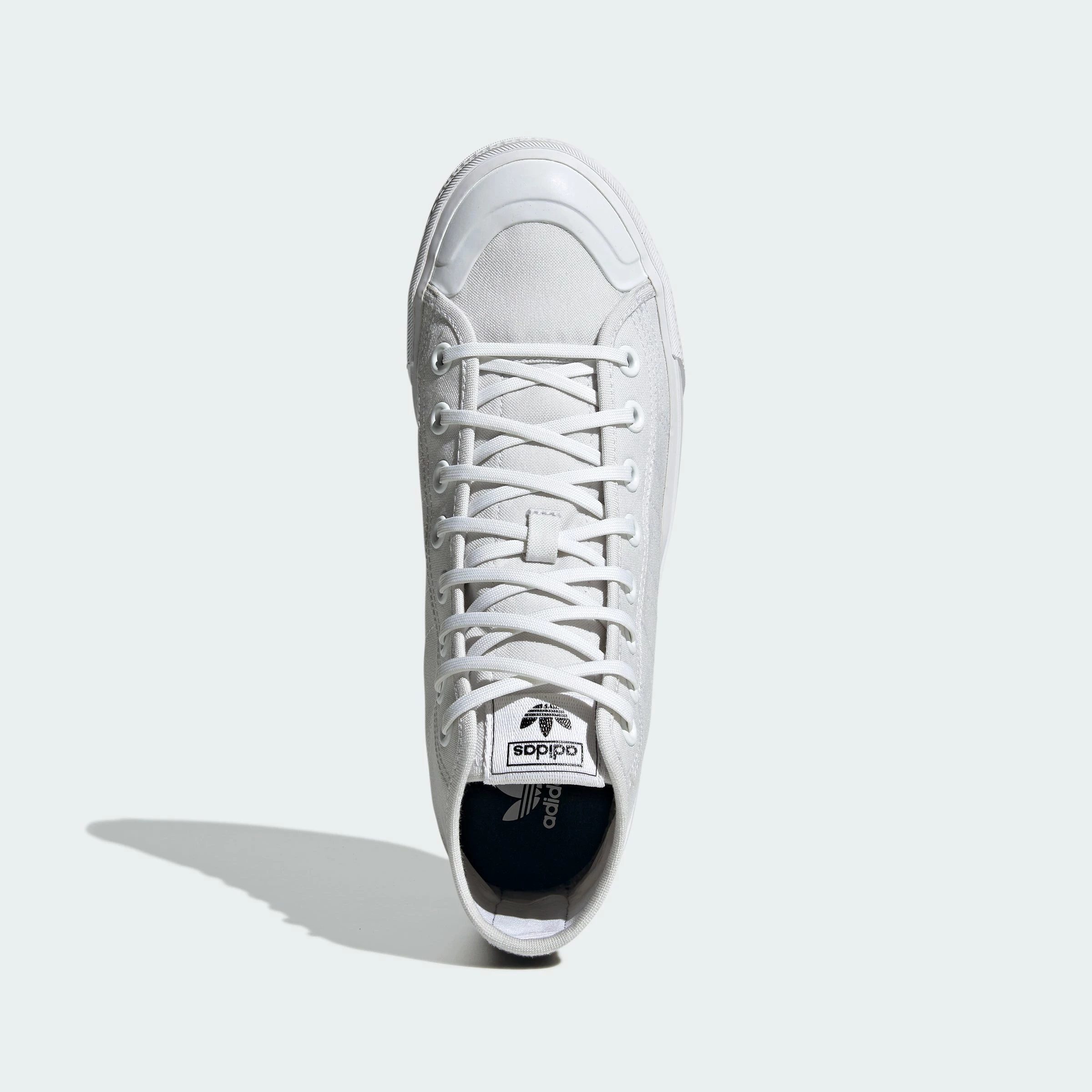 Men's Adidas Originals Nizza Hi Shoes White WHITE 4 Men's Adidas Originals Nizza Hi Shoes White WHITE - Image 2
