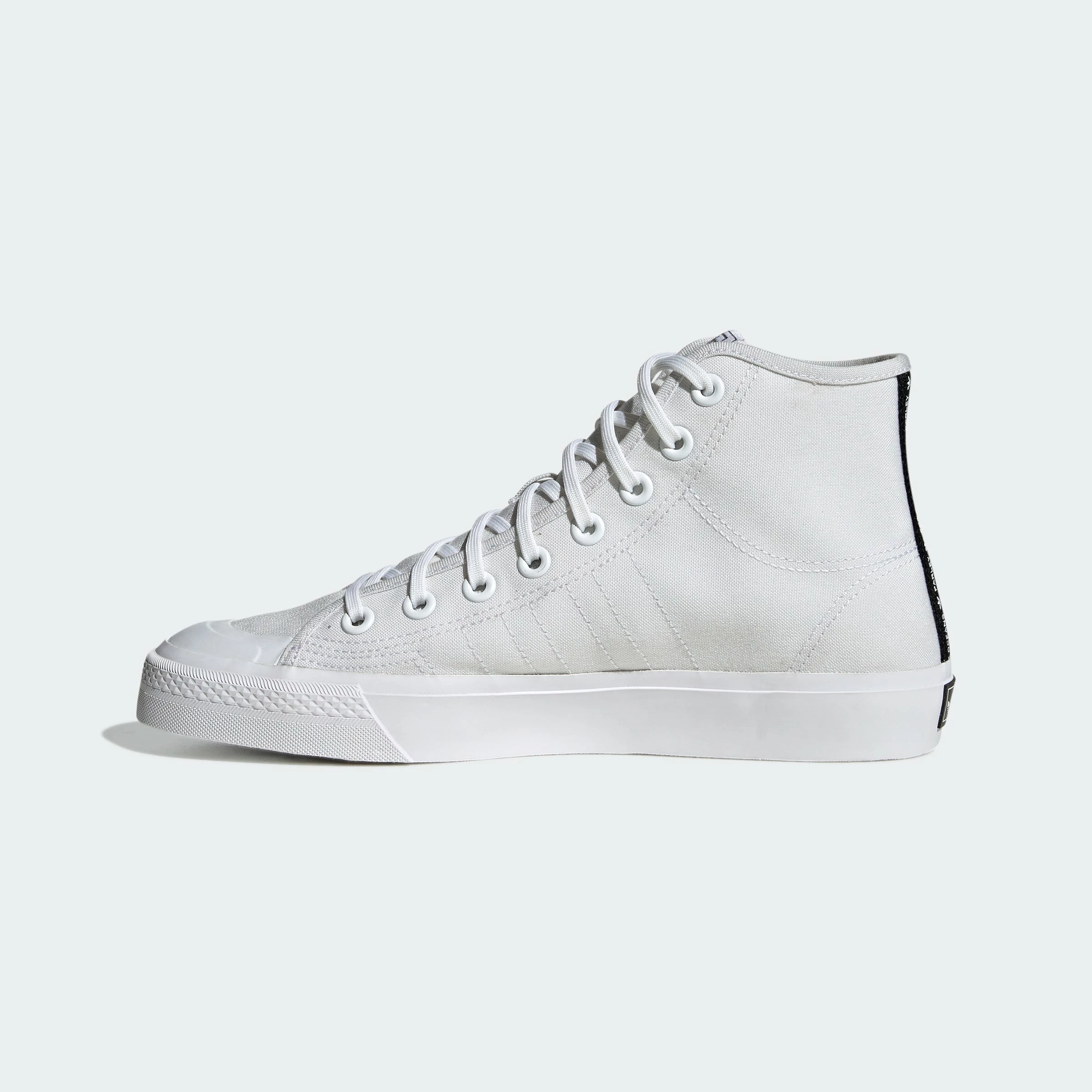 Men's Adidas Originals Nizza Hi Shoes White WHITE 9 Men's Adidas Originals Nizza Hi Shoes White WHITE - Image 7