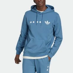 Men's Adidas Originals Reclaim Logo Hoodie Altered Blue BLUE -men‘s shop online Men sadidasOriginalsReclaimLogoHoodieAlteredBlueHK2762 2