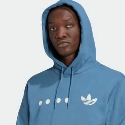 Men's Adidas Originals Reclaim Logo Hoodie Altered Blue BLUE -men‘s shop online Men sadidasOriginalsReclaimLogoHoodieAlteredBlueHK2762 6