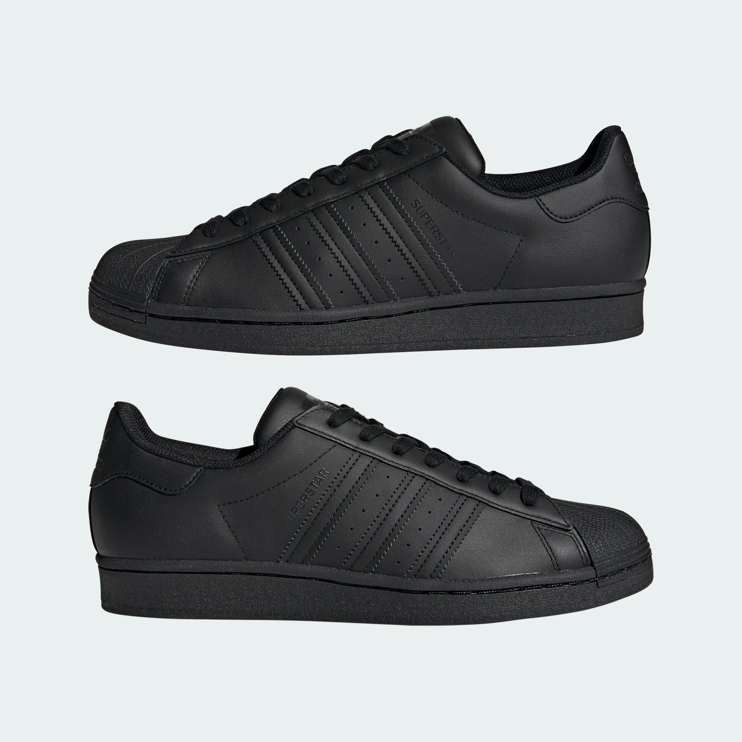 Men's Adidas Originals Superstar Shoes Triple Black BLACK 13 Men's Adidas Originals Superstar Shoes Triple Black BLACK - Image 11