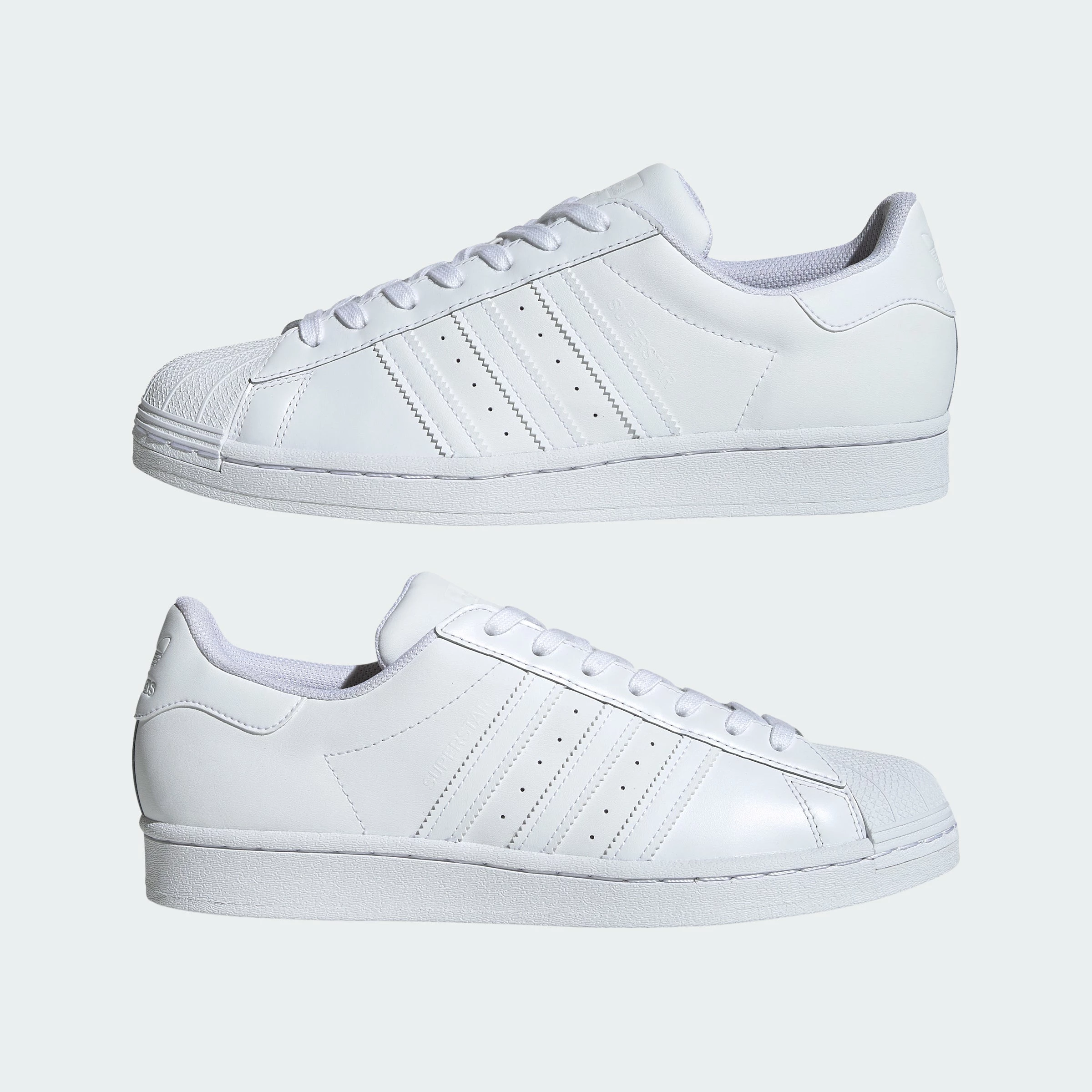 Men's Adidas Originals Superstar Shoes Triple White WHITE 13 Men's Adidas Originals Superstar Shoes Triple White WHITE - Image 11