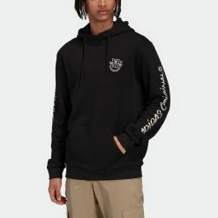 Men's Adidas Originals X André Saraiva Hoodie Black BLACK -men‘s shop online Men sadidasOriginalsxAndreSaraivaHoodieBlackHR7112 3