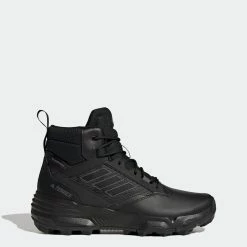 Men’s Adidas Terrex Unity Leather Mid RAIN.RDY Hiking Boots Black BLACK