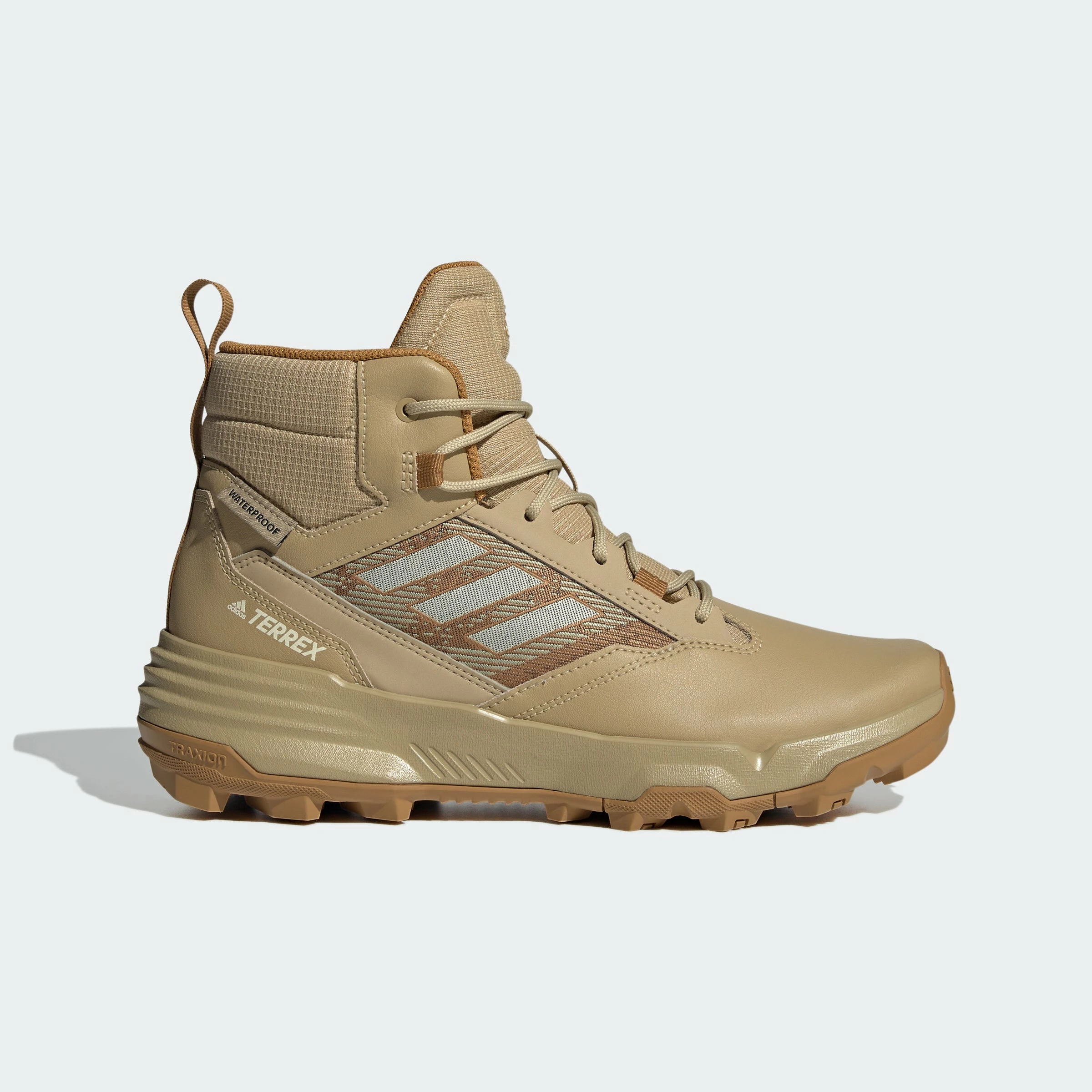 Men’s Adidas Terrex Unity Leather Mid RAIN.RDY Hiking Boots BEIGE 6 Men’s Adidas Terrex Unity Leather Mid RAIN.RDY Hiking Boots BEIGE - Image 4
